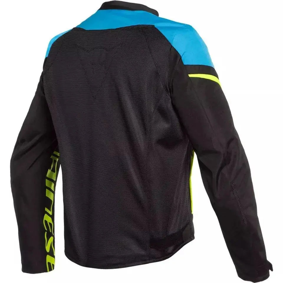 DAINESE Blue New Men's Handmade Cowhide Motorbike Racing Leather Jacket For Motorcycle Riders