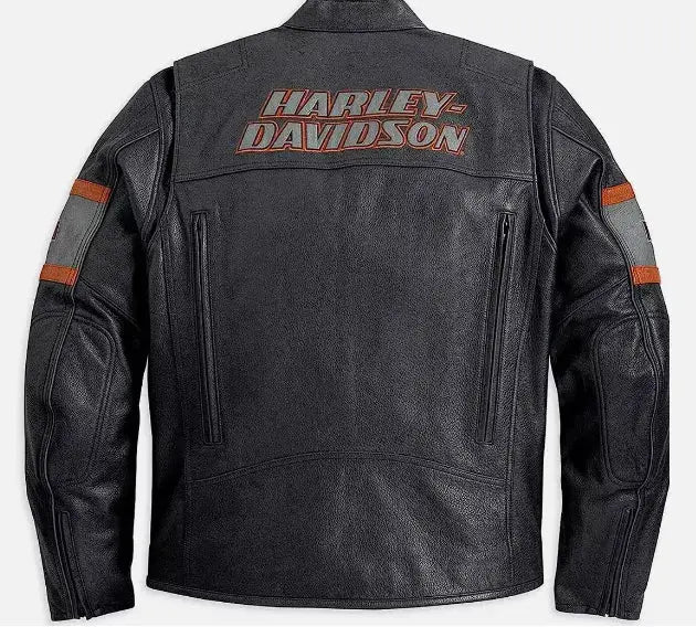 HARLEY DAVISON Screamin' Eagle Raceway New Men's Leather Jacket Handmade Cowhide Motorbike Racing For Motorcycle Riders Black