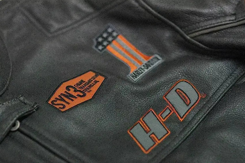 HARLEY DAVISON Screamin' Eagle Raceway New Men's Leather Jacket Handmade Cowhide Motorbike Racing For Motorcycle Riders Black