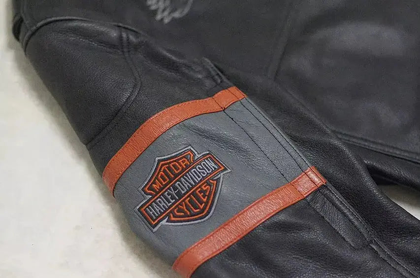 HARLEY DAVISON Screamin' Eagle Raceway New Men's Leather Jacket Handmade Cowhide Motorbike Racing For Motorcycle Riders Black