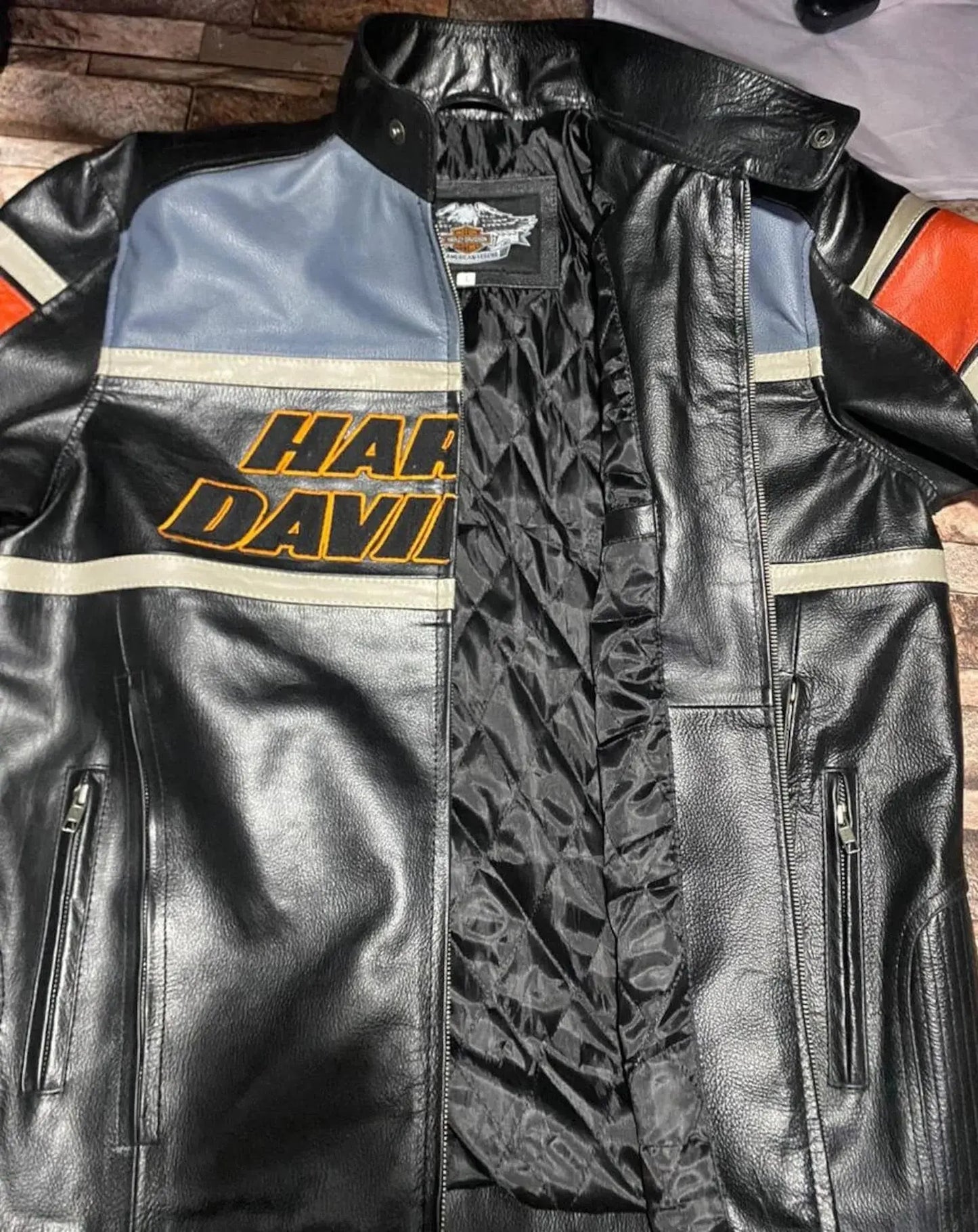 Harley Davison New Men's Handmade Cowhide Motorbike Racing Leather Jacket For Motorcycle Riders