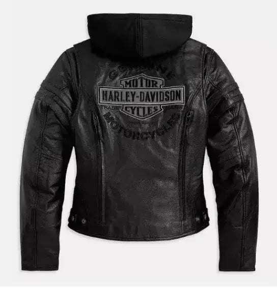Harley Davison New Women's Motorbike Racing Biker Cowhide Leather Jacket Handmade For Motorcycle Riders CE Armored BLACK