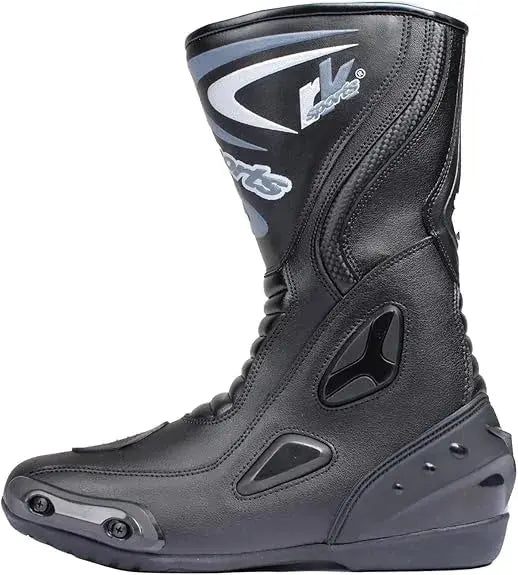 Black Women/Men Motorcycle Long Leather Boots Waterproof Motorbike Motorcycle Riding Shoes All Sizes Armored Sports/Touring